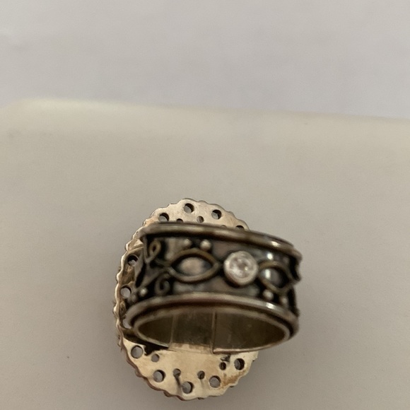 Mars & Valentine Echo of the Dreamer Maroon Gemstone surrounded by Crystals SS - Picture 2 of 6